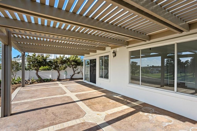 4905 Alicante Way, Oceanside, CA 92056 - view of patio with fence and a pergola