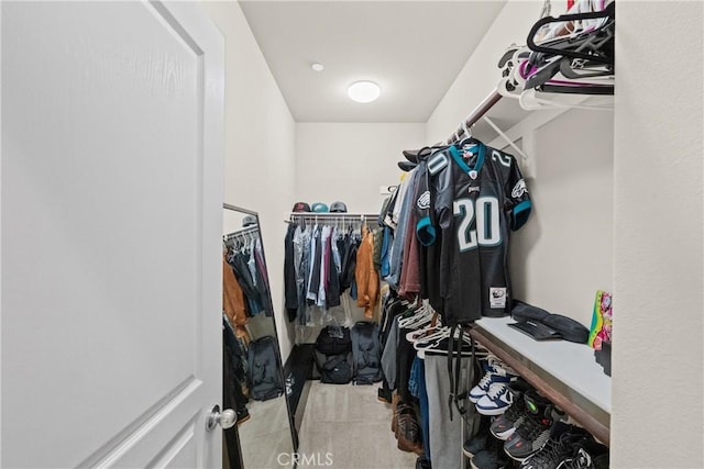 view of walk in closet