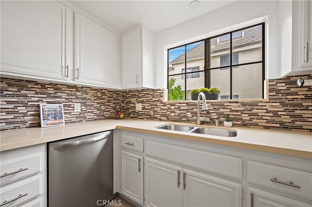 730 W 4th St Unit 307, Long Beach, CA 90802 - kitchen featuring a sink, light countertops, white cabinets, and stainless steel dishwasher