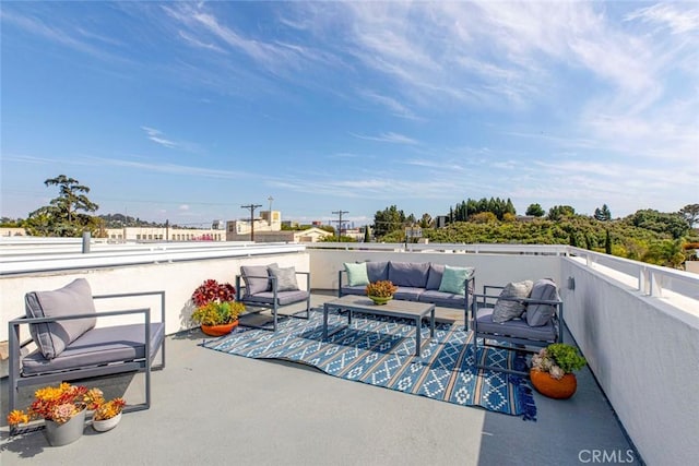 view of patio featuring an outdoor hangout area