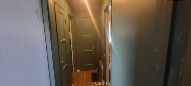corridor featuring wood finished floors