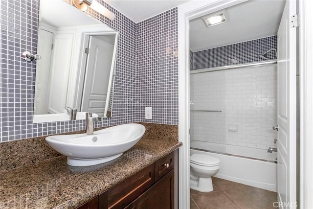 7320 Hawthorn Ave Unit 102, Los Angeles, CA 90046 - bathroom featuring vanity, shower / tub combination, and tile patterned floors