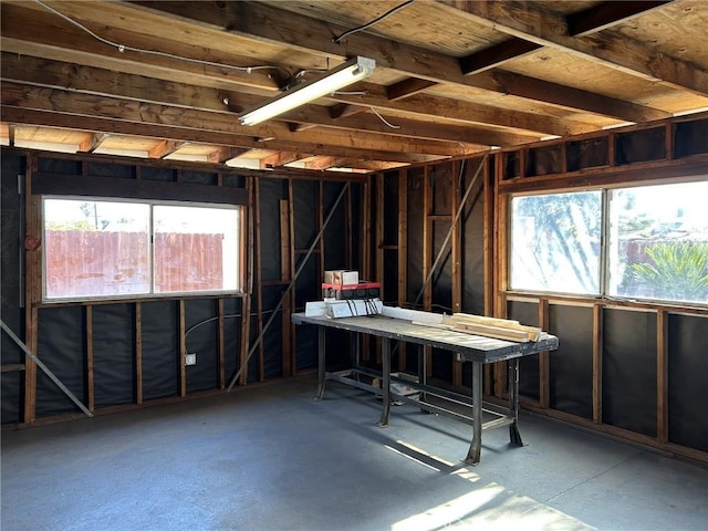 misc room featuring a wealth of natural light