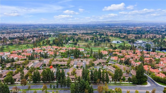 drone / aerial view with a residential view