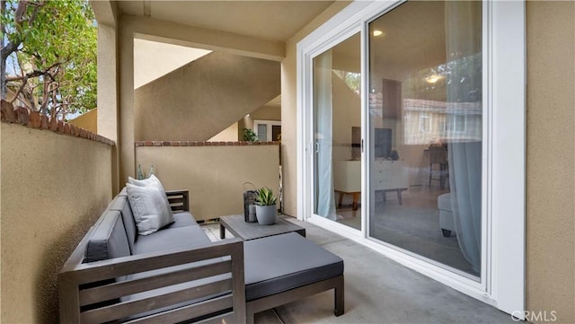 exterior space with outdoor lounge area