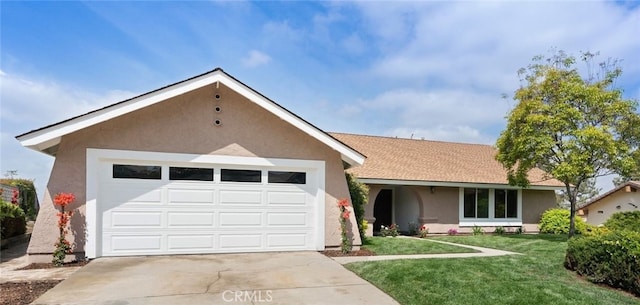 3563 Quarzo Cir, Thousand Oaks, CA 91362 - single story home with stucco siding, concrete driveway, a front yard, and a garage