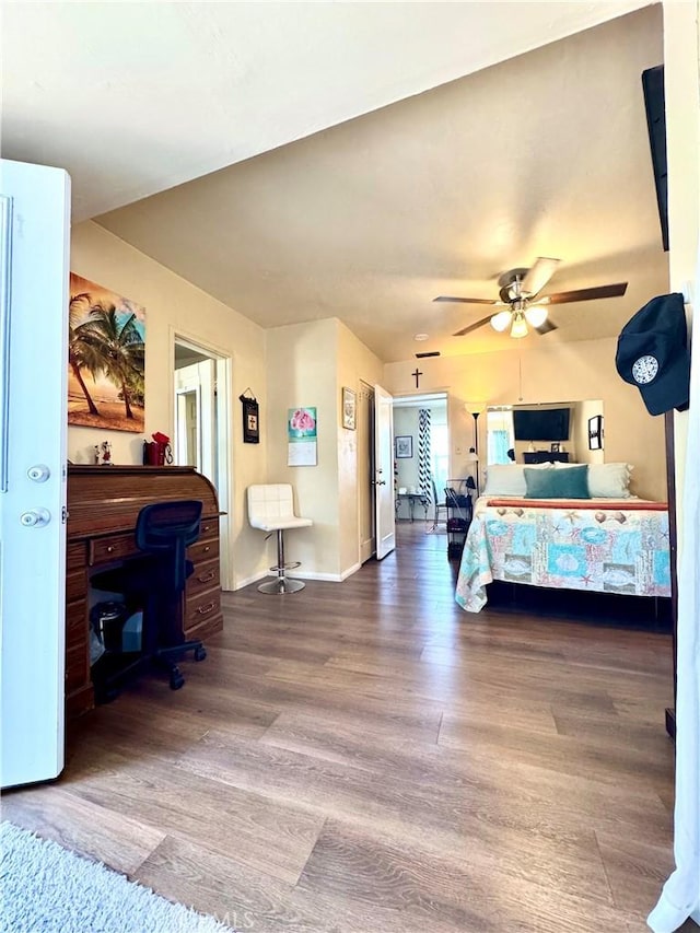 5214 Golden Ave, Riverside, CA 92505 - bedroom with baseboards and wood finished floors