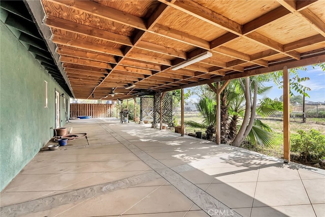 view of patio / terrace with fence