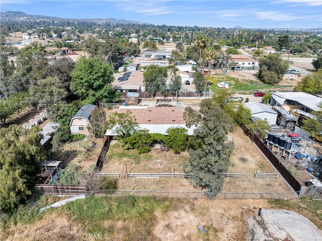 aerial view with a residential view