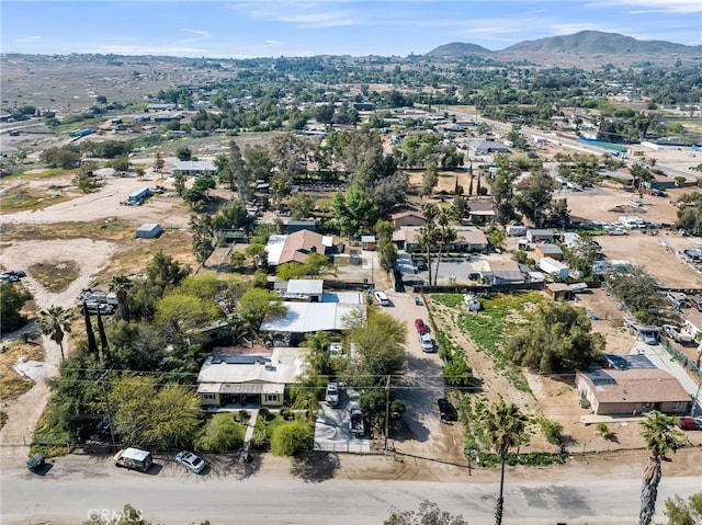 bird's eye view with a mountain view