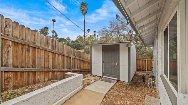 5092 Myrtle Ave, Riverside, CA 92506 - view of shed with a fenced backyard
