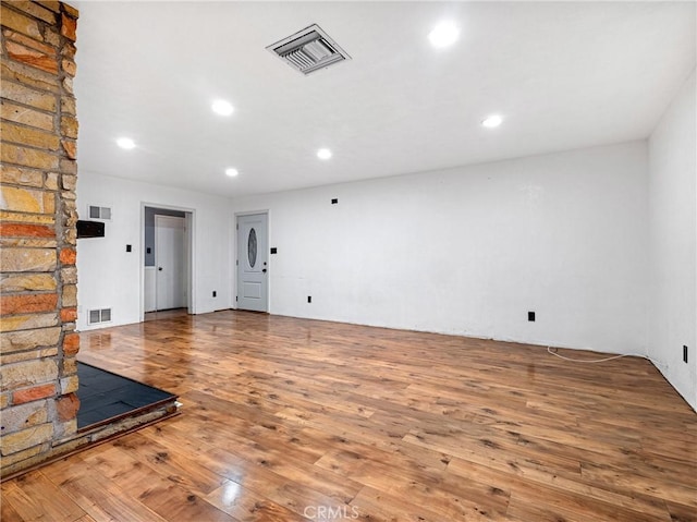 449 Highland Ave, Barstow, CA 92311 - interior space featuring recessed lighting, hardwood / wood-style floors, and visible vents