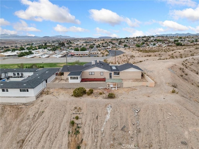 449 Highland Ave, Barstow, CA 92311 - drone / aerial view with a mountain view