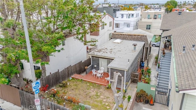 2218 Pacific Ave, Venice, CA 90291 - back of house with a residential view, fence, and a wooden deck