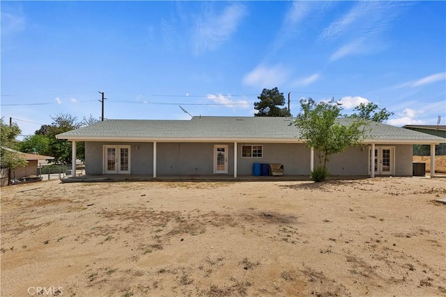 18060 Walnut St, Hesperia, CA 92345 - view of front of property with french doors and stucco siding