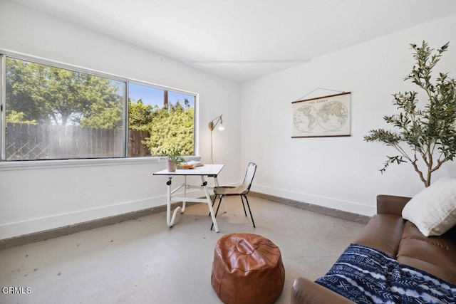 921 Topaz Ct, Ojai, CA 93023 - office featuring concrete flooring and baseboards