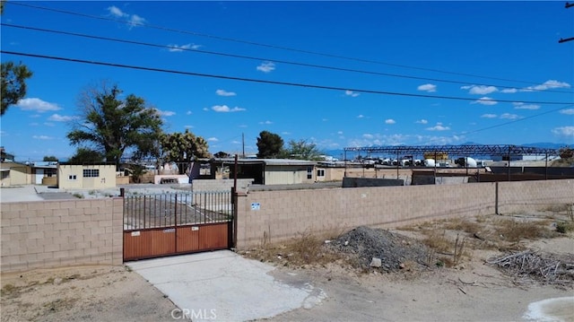 view of yard with a gate and a fenced front yard