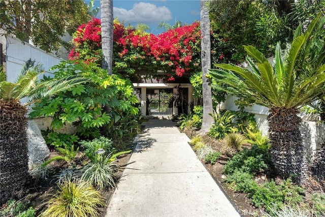 view of property's community with fence