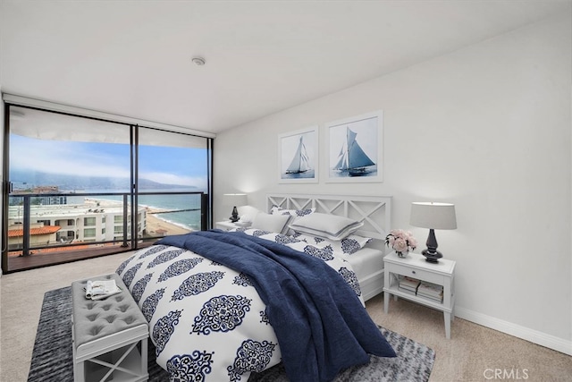 531 Esplanade Unit 714, Redondo Beach, CA 90277 - carpeted bedroom with a water view and baseboards