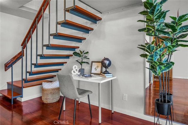 531 Esplanade Unit 714, Redondo Beach, CA 90277 - stairs featuring wood finished floors and baseboards
