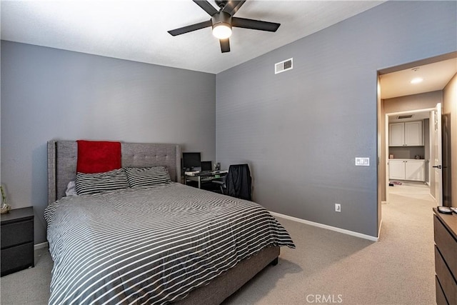 7 Burlingame Ln, Aliso Viejo, CA 92656 - bedroom with light carpet, baseboards, and ceiling fan