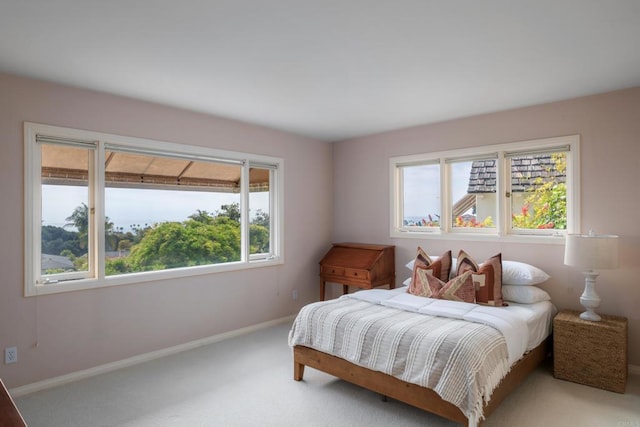carpeted bedroom with baseboards