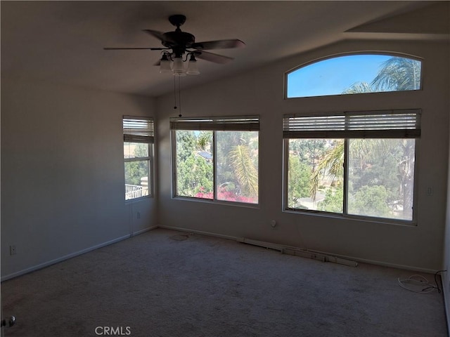 33 Corte Rivera, Lake Elsinore, CA 92532 - carpeted spare room featuring a ceiling fan and lofted ceiling