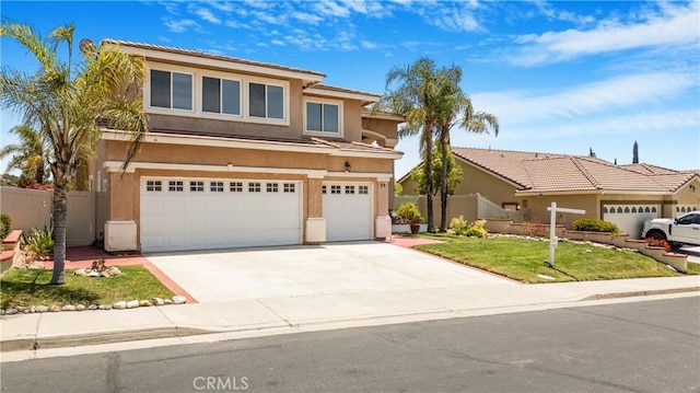 33 Corte Rivera, Lake Elsinore, CA 92532 - view of front of property with stucco siding, a garage, and concrete driveway