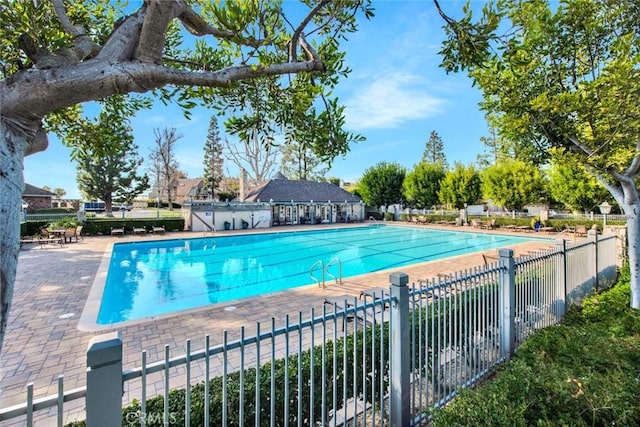 6322 E E W View Dr, Orange, CA 92869 - pool featuring fence and a patio area