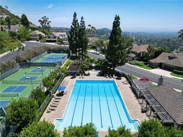 6322 E E W View Dr, Orange, CA 92869 - pool featuring fence and a residential view