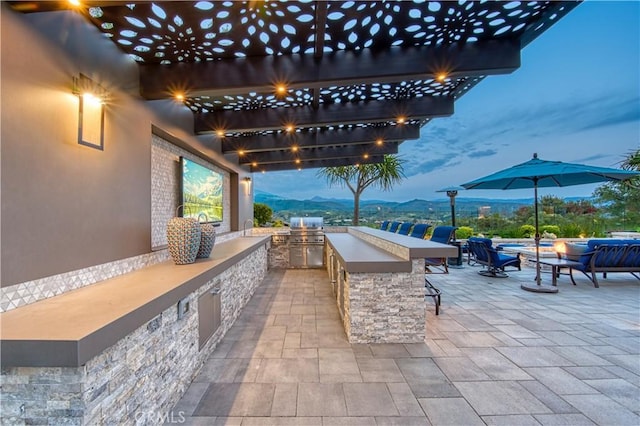 32 Panorama, Coto De Caza, CA 92679 - view of patio / terrace featuring outdoor wet bar, a grill, and area for grilling