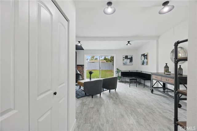 office area featuring wood finished floors