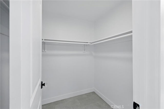 view of walk in closet