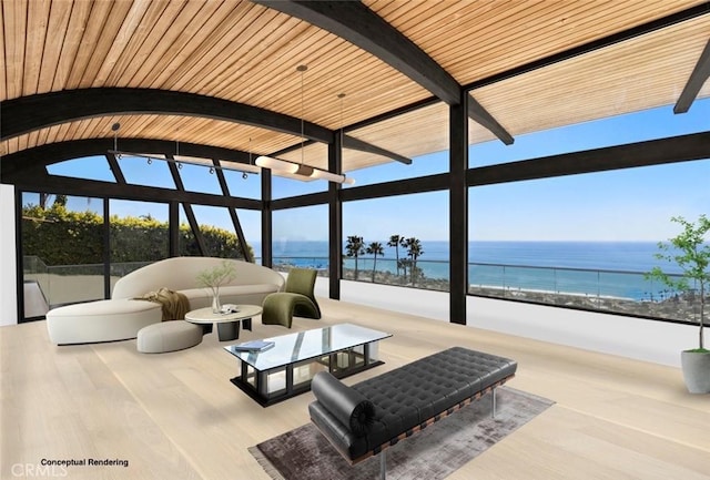 1255 Skyline Dr, Laguna Beach, CA 92651 - view of patio featuring a water view