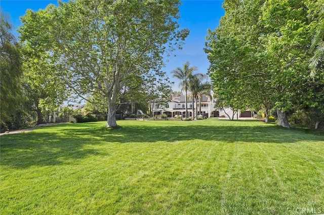 view of grassy yard