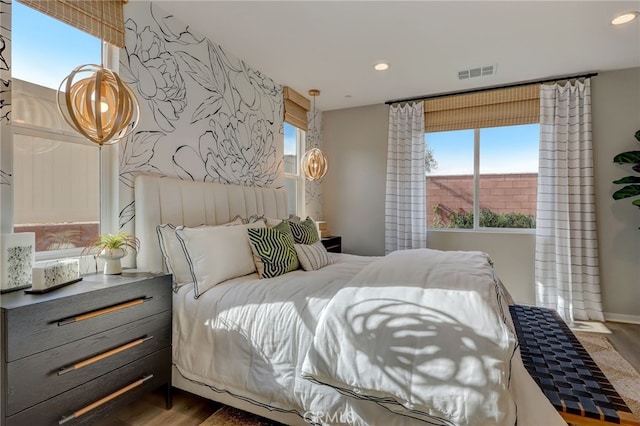 30973 Avenida Ramblas, Highland, CA 92346 - bedroom featuring visible vents, recessed lighting, and wood finished floors