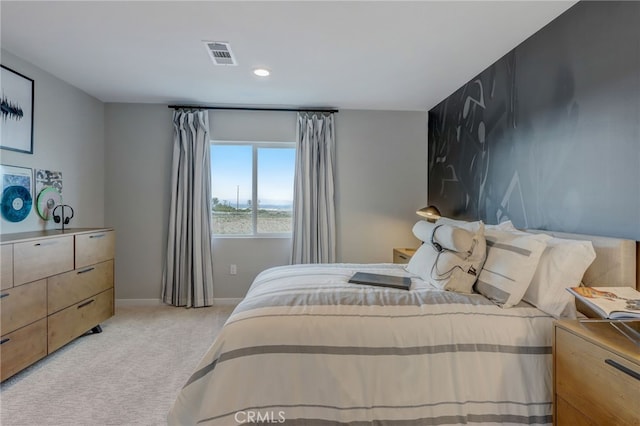 30973 Avenida Ramblas, Highland, CA 92346 - bedroom featuring visible vents, recessed lighting, baseboards, and light carpet