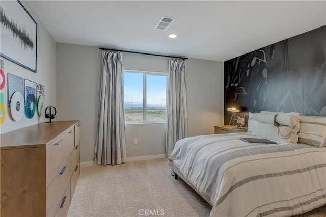 30973 Avenida Ramblas, Highland, CA 92346 - bedroom with light colored carpet, baseboards, visible vents, and recessed lighting