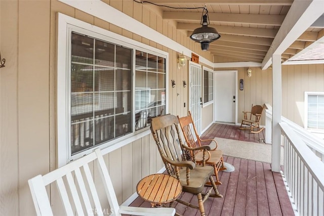 exterior space with covered porch