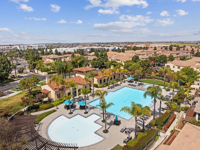 birds eye view of property featuring a residential view