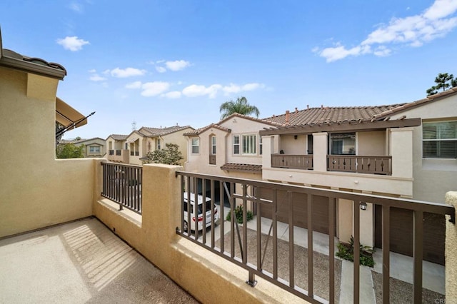 balcony with a residential view