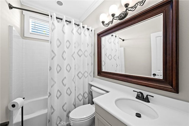 26544 Mahonia Way, Murrieta, CA 92562 - full bathroom with ornamental molding, vanity, and shower / bath combo