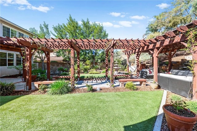 26544 Mahonia Way, Murrieta, CA 92562 - view of yard with a pergola and a patio area
