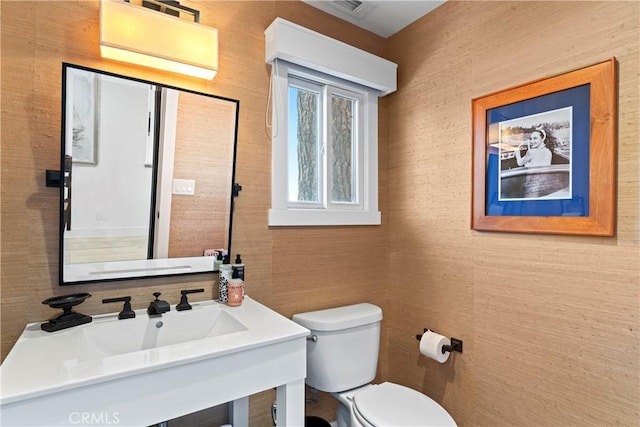 bathroom with a sink and toilet