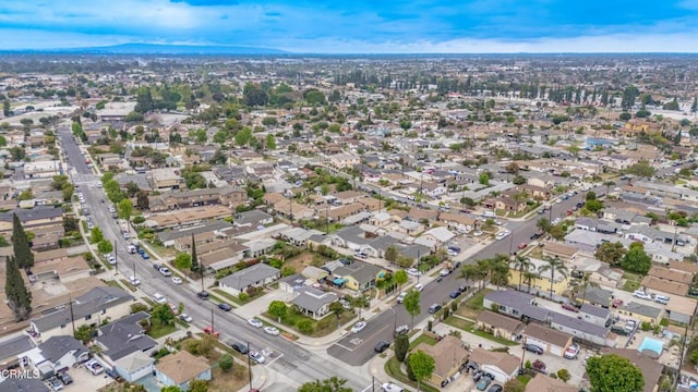 aerial view with a residential view