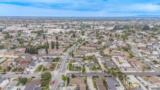aerial view with a residential view