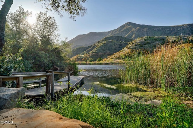 2800 Hermitage Rd, Ojai, CA 93023 - view of home's community featuring a water and mountain view and a dock