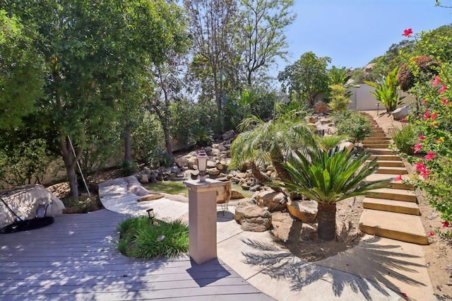 944 Rainbow Crest Rd, Fallbrook, CA 92028 - view of patio / terrace featuring stairs and a deck