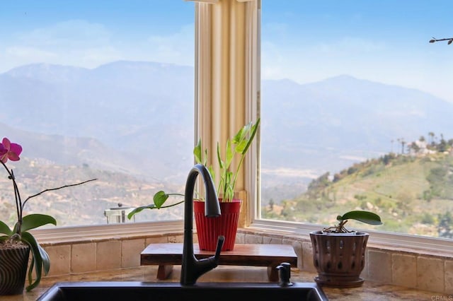 944 Rainbow Crest Rd, Fallbrook, CA 92028 - kitchen view of a sink and a mountainous background