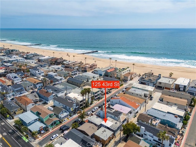 drone / aerial view of expansive beach
